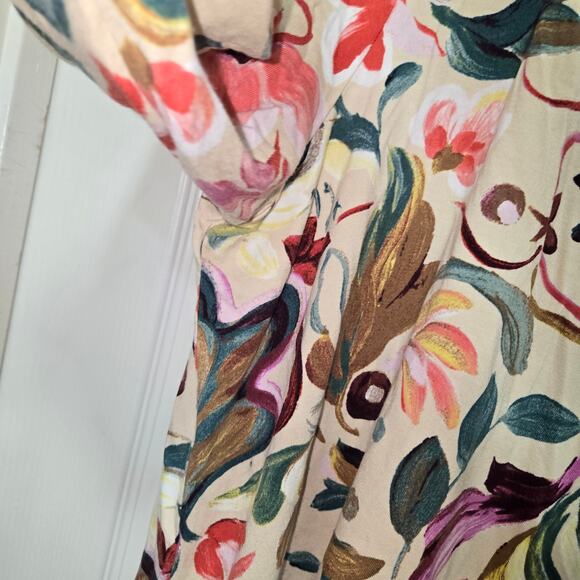 Chico’s Size 3 Floral V Neck Travel Stretch Top XL Garden Print - Picture 8 of 8